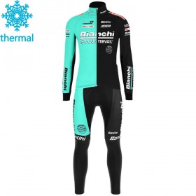Completo Maglia ML + Pantaloncino con bretelle ML 2020 Bianchi Countervail Winter Invernale N001